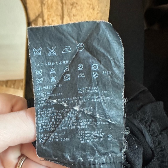 VTG PRADA FALL 2008 FRILL TRIM BLACK BOW CREPE DRESS - Picture 6 of 7